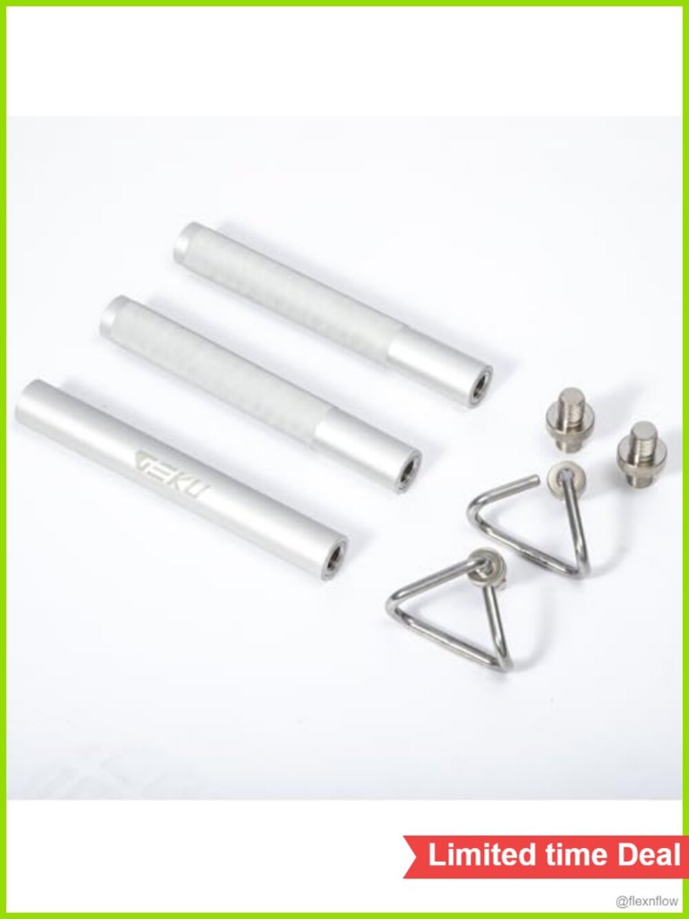 Aluminum Resistance Band Bar 3-Section Detachable Heavy Duty Strength Training